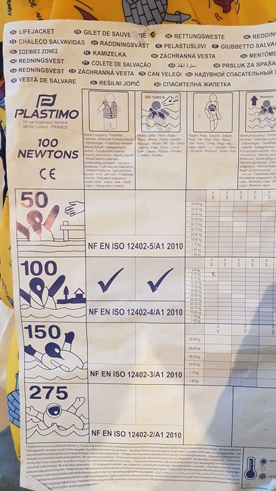 Colete salva-vidas de criança