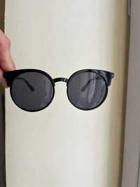 Czarne damskie okulary przeciwsłoneczne kocie oko