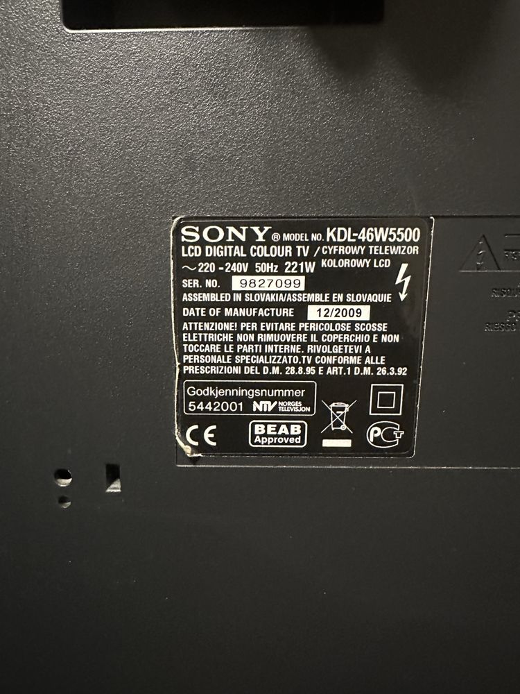 Sony KDL 46W5500 LCD