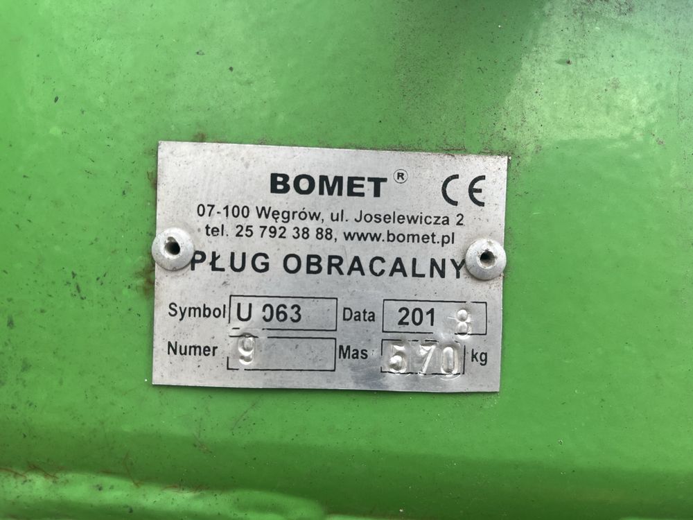 Pług obrotowy 2+1 bomet