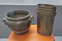 Vaso + chapeleira em cobre
