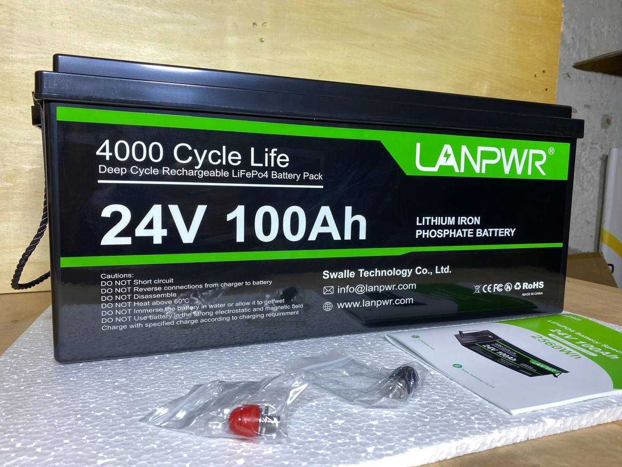 Акумулятор LANPWR LFP24-100 with Bluetooth 5.0 (BMS 100А)