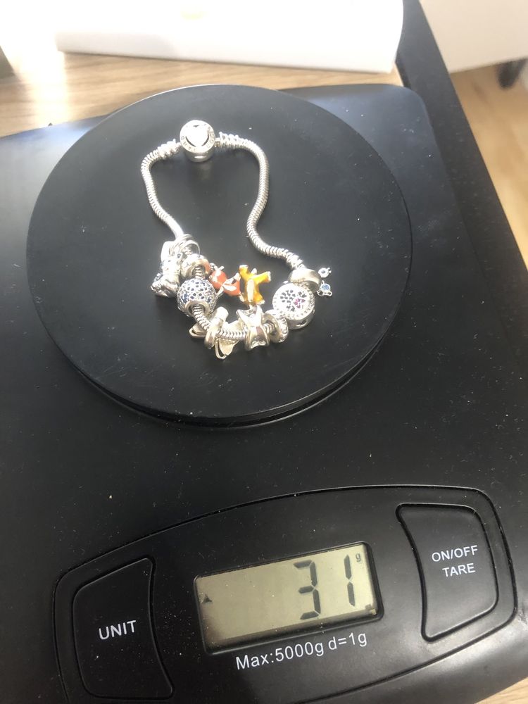 2x Pandora srebro plus zawieszki srebrne