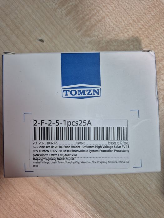 Тримач плавкого запобіжника TOMZN TOPV-32X+запобіжник  25А,