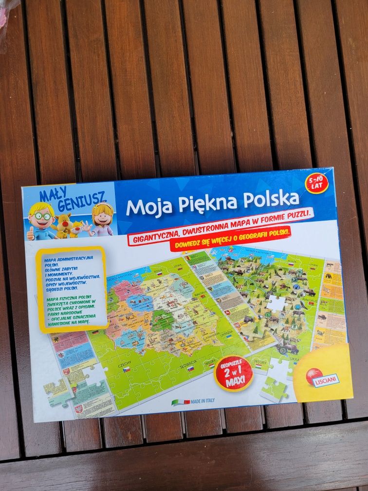 Gra edukacyjna Moja piękna Polska - puzzle dwustronne