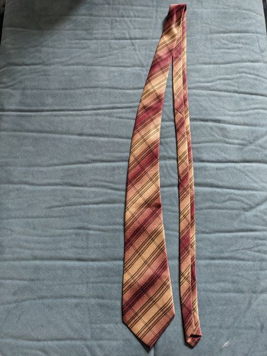 Krawat Sette & Bello w pasy, 100% jedwab Myung Ju Silk