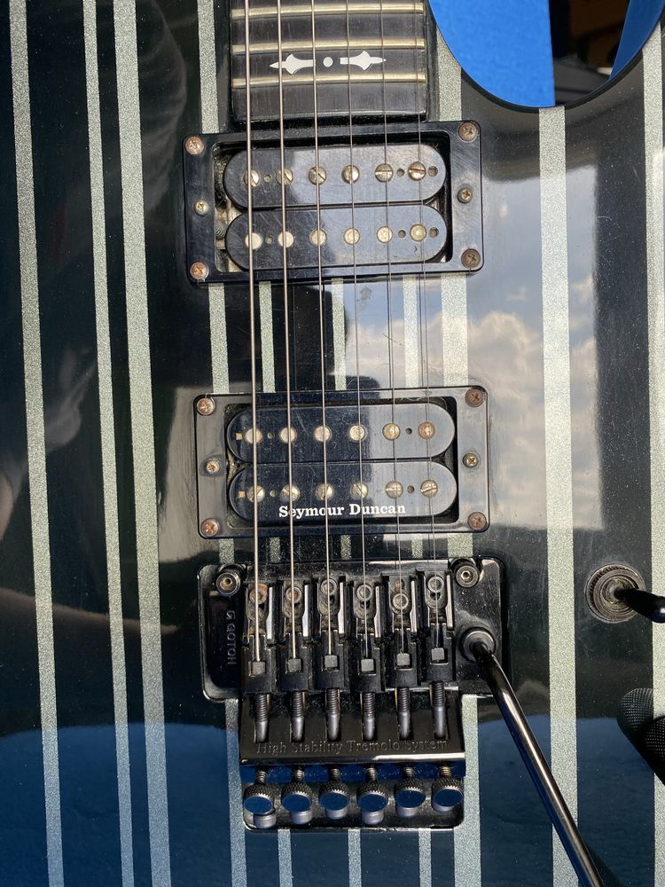 Schecter Synyster Gates Standard (Black w/ Silver Pinstripes)