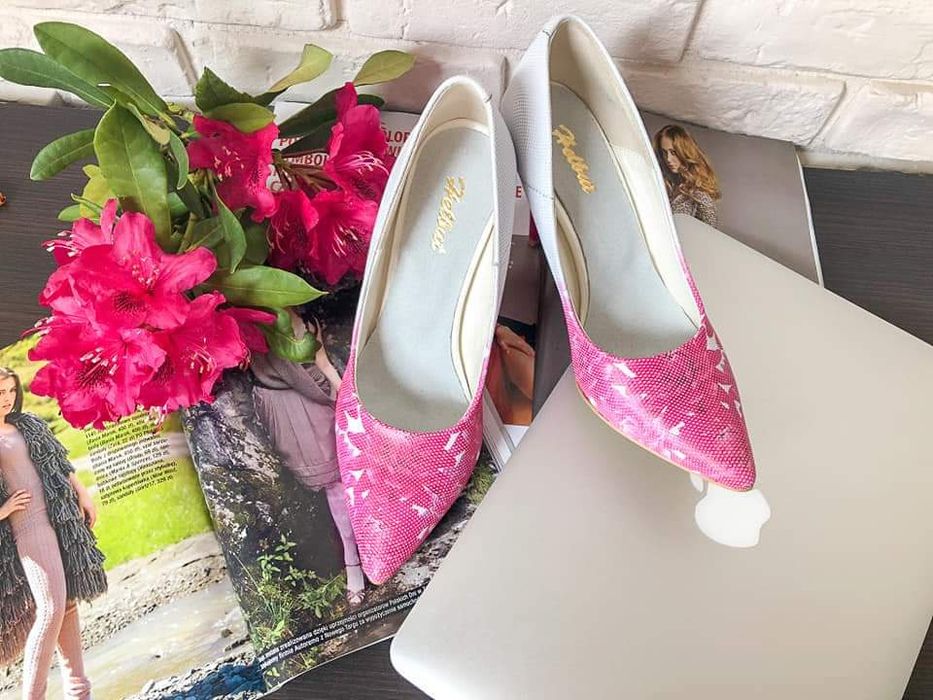 Eleganckie czółenka szpilki skóra naturalna 35.36