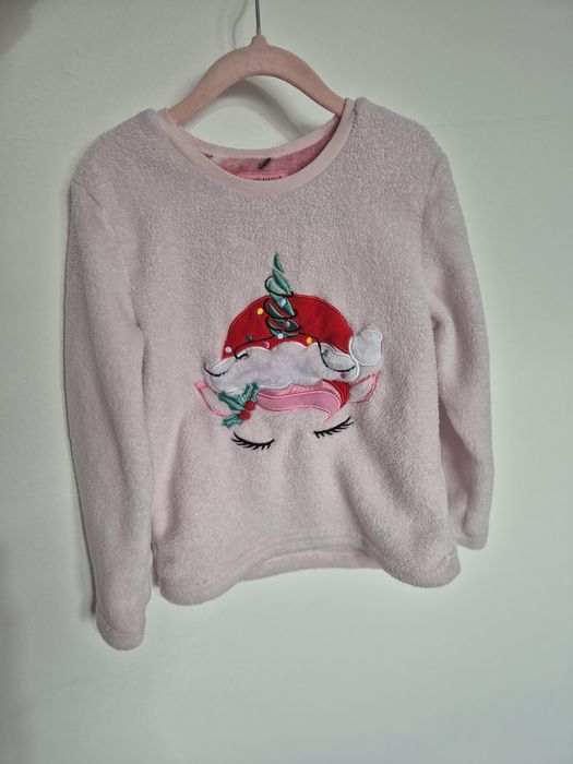 Ciepła bluzka od pizamy Świąteczna Primark 122 cm