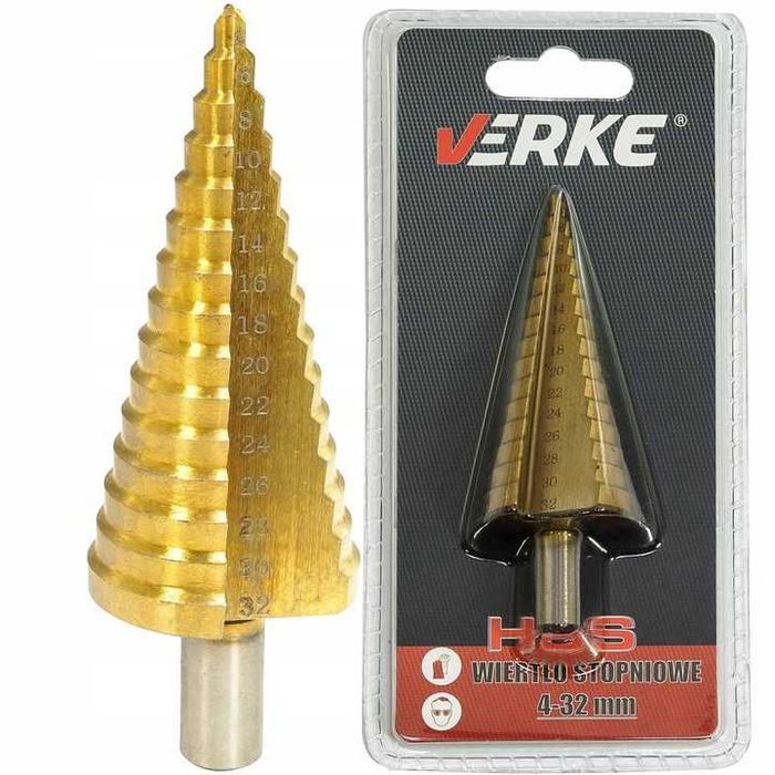 Wiertło Stopniowe Stożkowe Spiralne Do Metalu 4-32mm 2szt