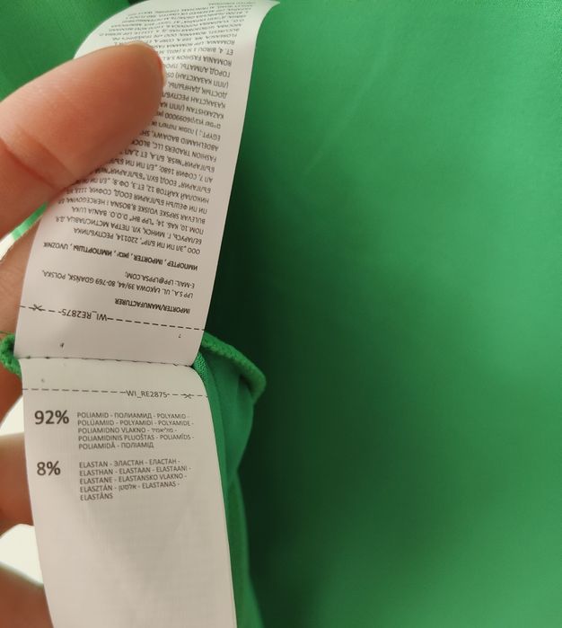 Gładkie zielone body Reserved xS 34