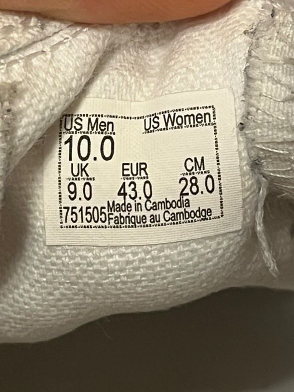 Vans slip on white 43