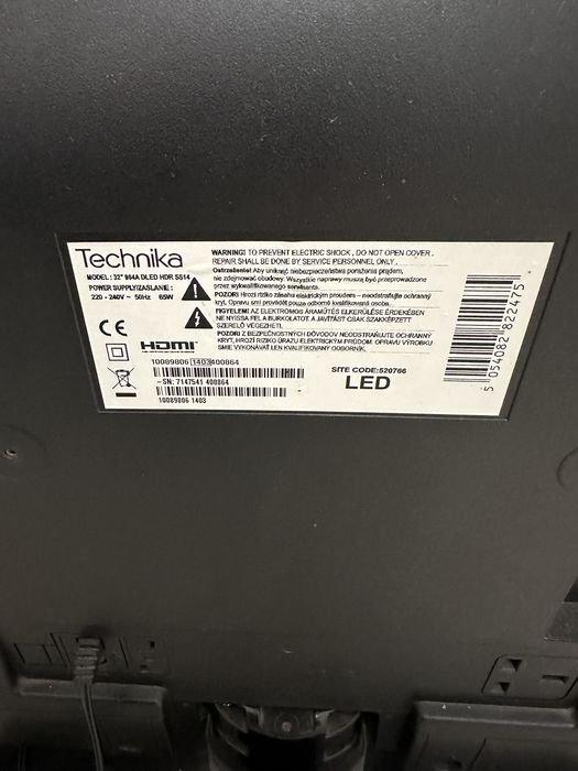 Telewizor technika 32 cale led- uszkodzony