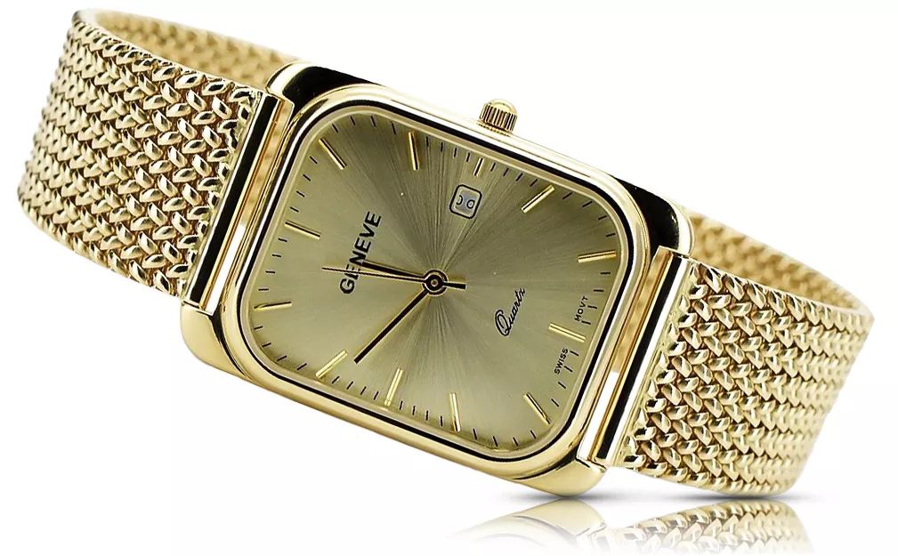 Złoty zegarek męski damski 14k 585 Geneve mw001y&mbw0021y Katowice
