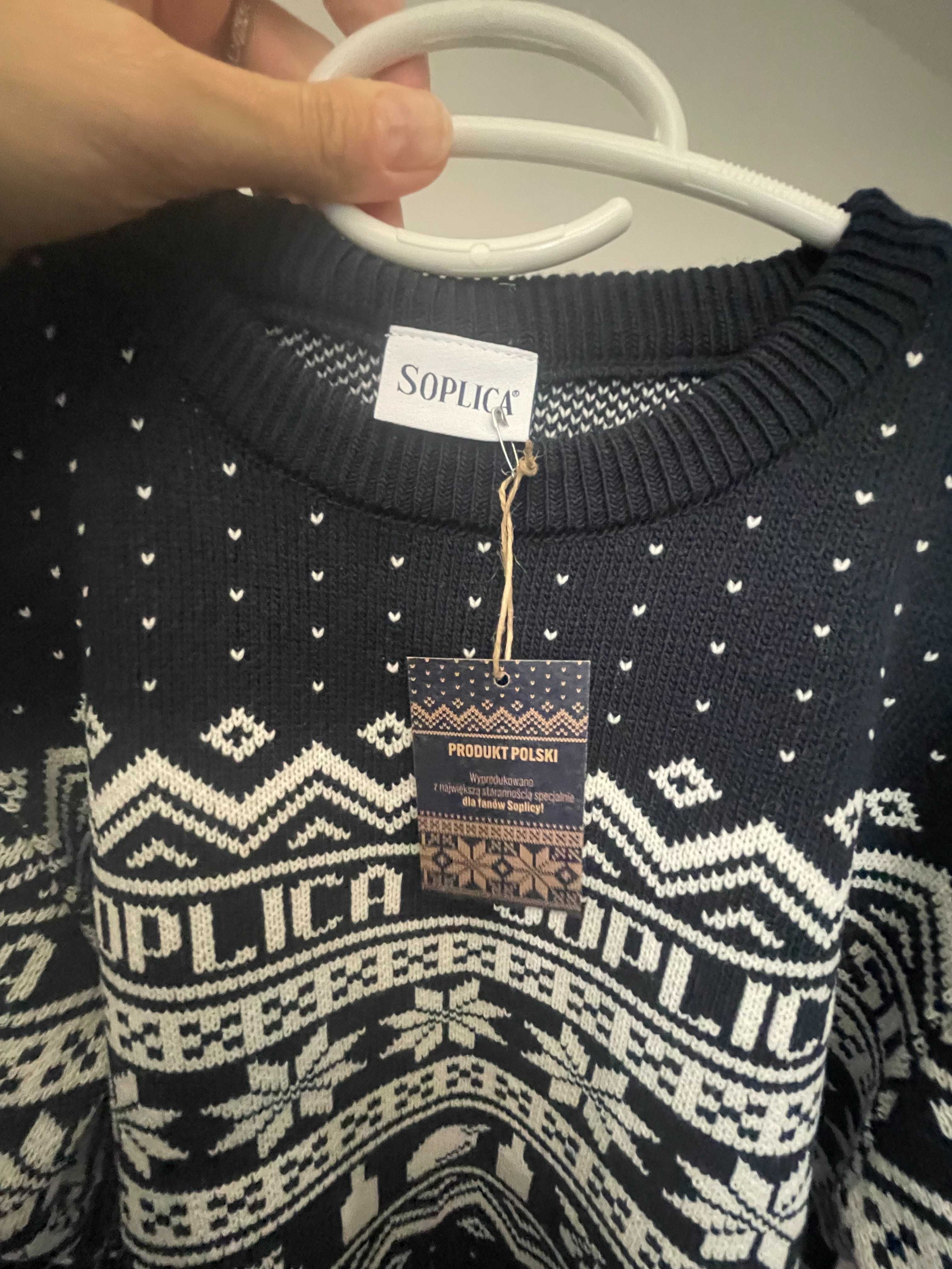 Sweter świąteczny Soplica męski z metką