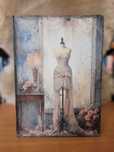 Zeszyt A4 w stylu paryskiej pracowni – decoupage z manekinem w sukni