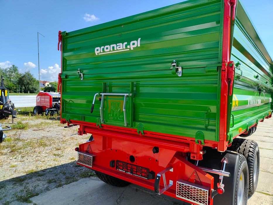 Przyczepa tandem Pronar T663/1 - podwójne burty, stopa hydrauliczna