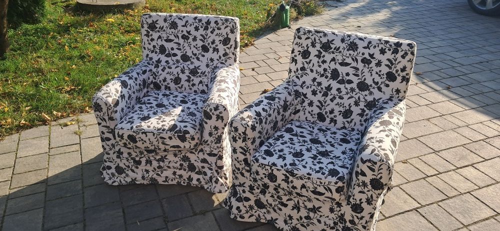 Fotele Ikea,używane ale aktualnie pokrowce wyprane,który wzór.
