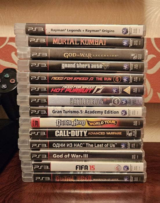 PS3 з іграми + руль та гітара