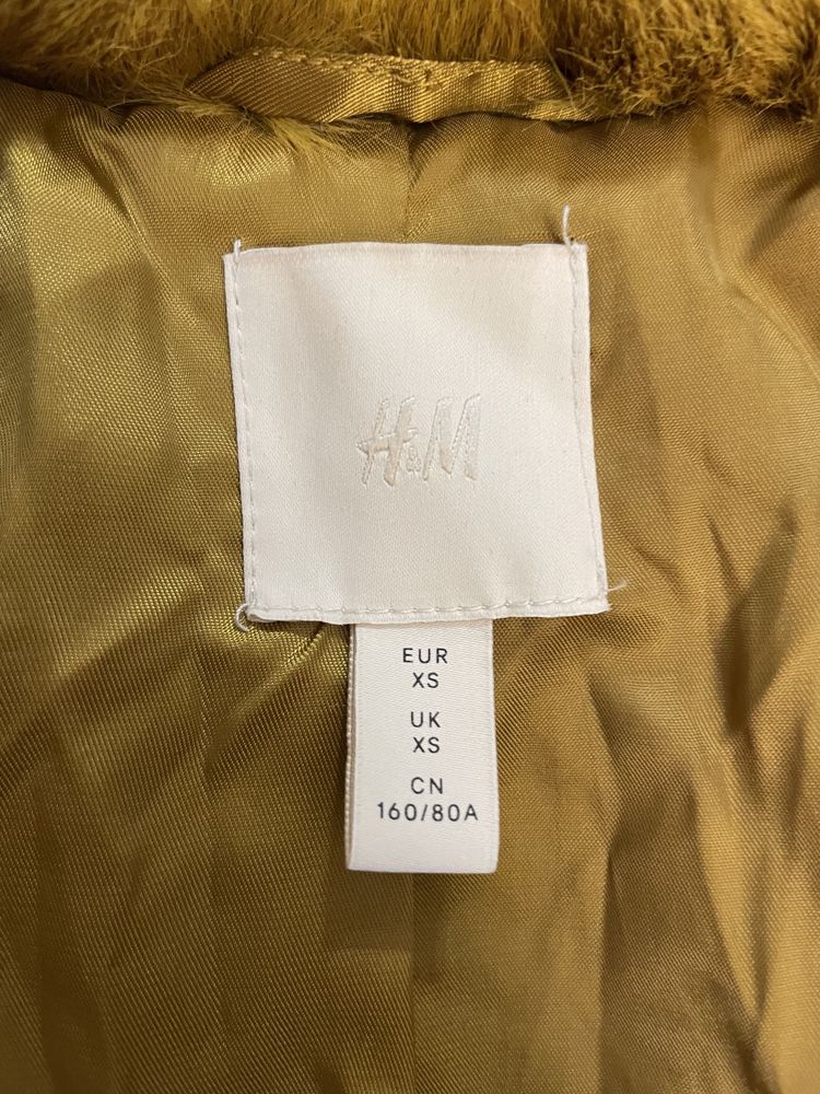 Futro futerko kożuszek H&M XS