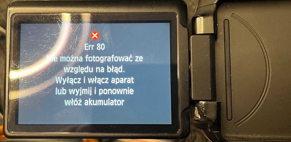 Canon EOS 600D uszkodzony