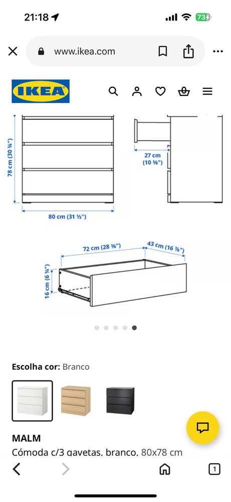 Comodas brancas ikea