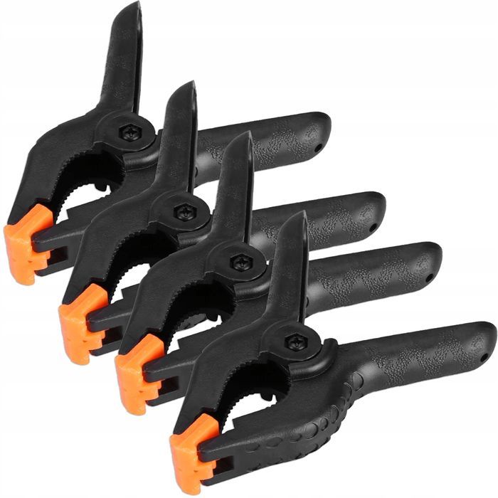 4 ZESTAWY PO 4 SZT zacisk ścisk stolarski modelarski sprężynowy