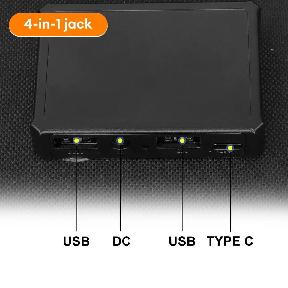 Складна портативна сонячна панель 21вт USB C QC+PD