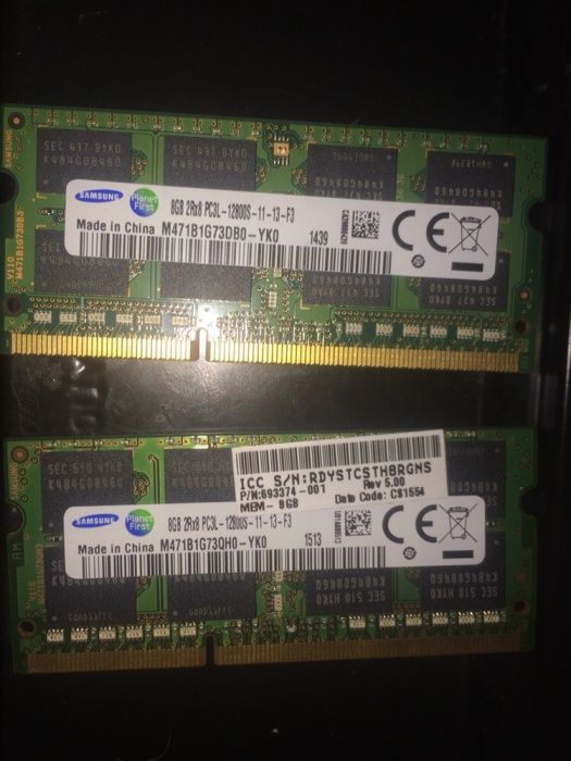 DDR3 8GB SO-DIMM Hynix, Samsung, Kingston 1600,1333 MHz Intel