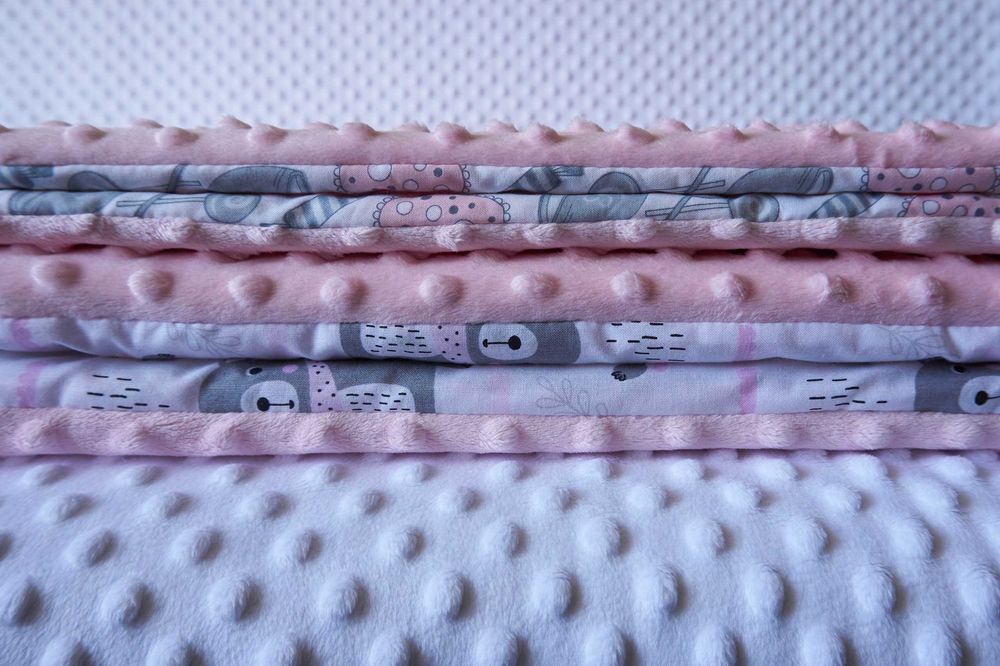 Zimowy Lub Letni Kocyk Komplet Do Wózka Łóżeczka Poduszka 70x100 Minky