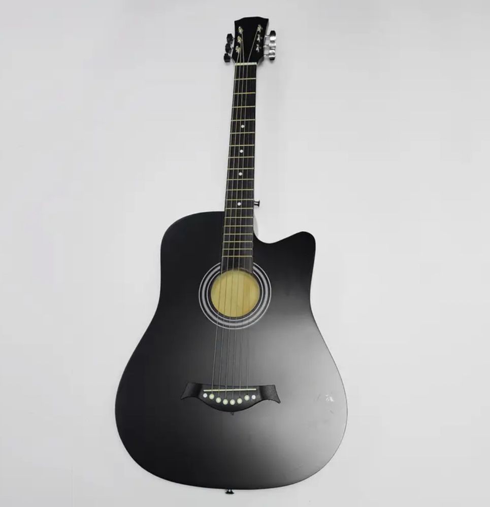 Gitara akustyczna – matowa czerń | Lekka i wygodna