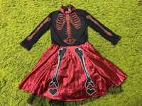 Плвтье скелет Катрина на Хеллоуин размер XS
