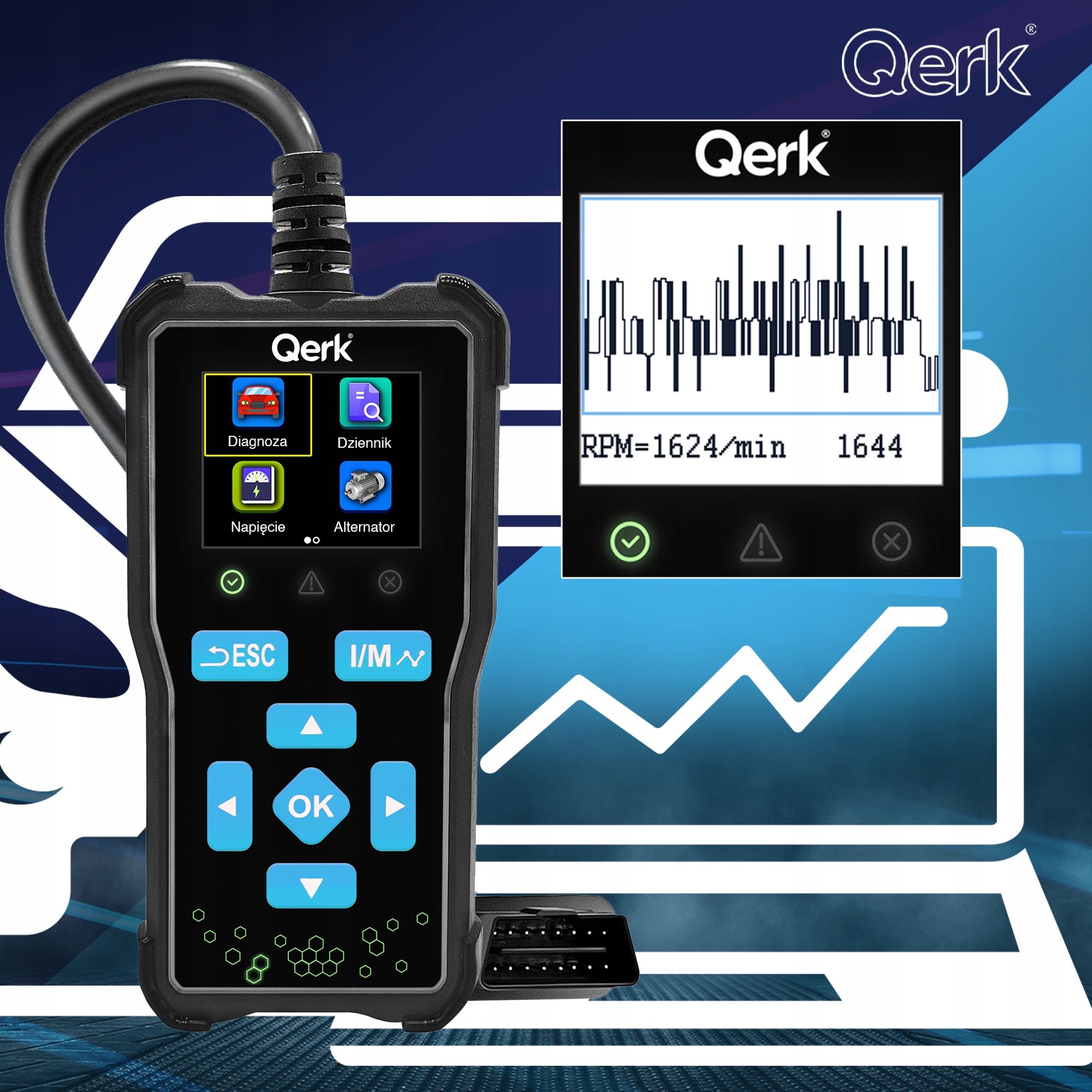 Tester Obd2 Polskie Menu Interfejs Diagnostyczny Obd Skaner Błędów