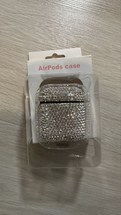 Блискучий алмазний чохол  зі стразами  для Apple Airpods 1/2