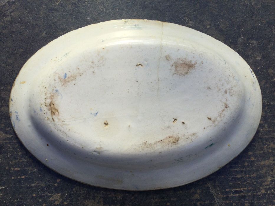Grande Travessa faiança Portuguesa séc XIX 36 cm