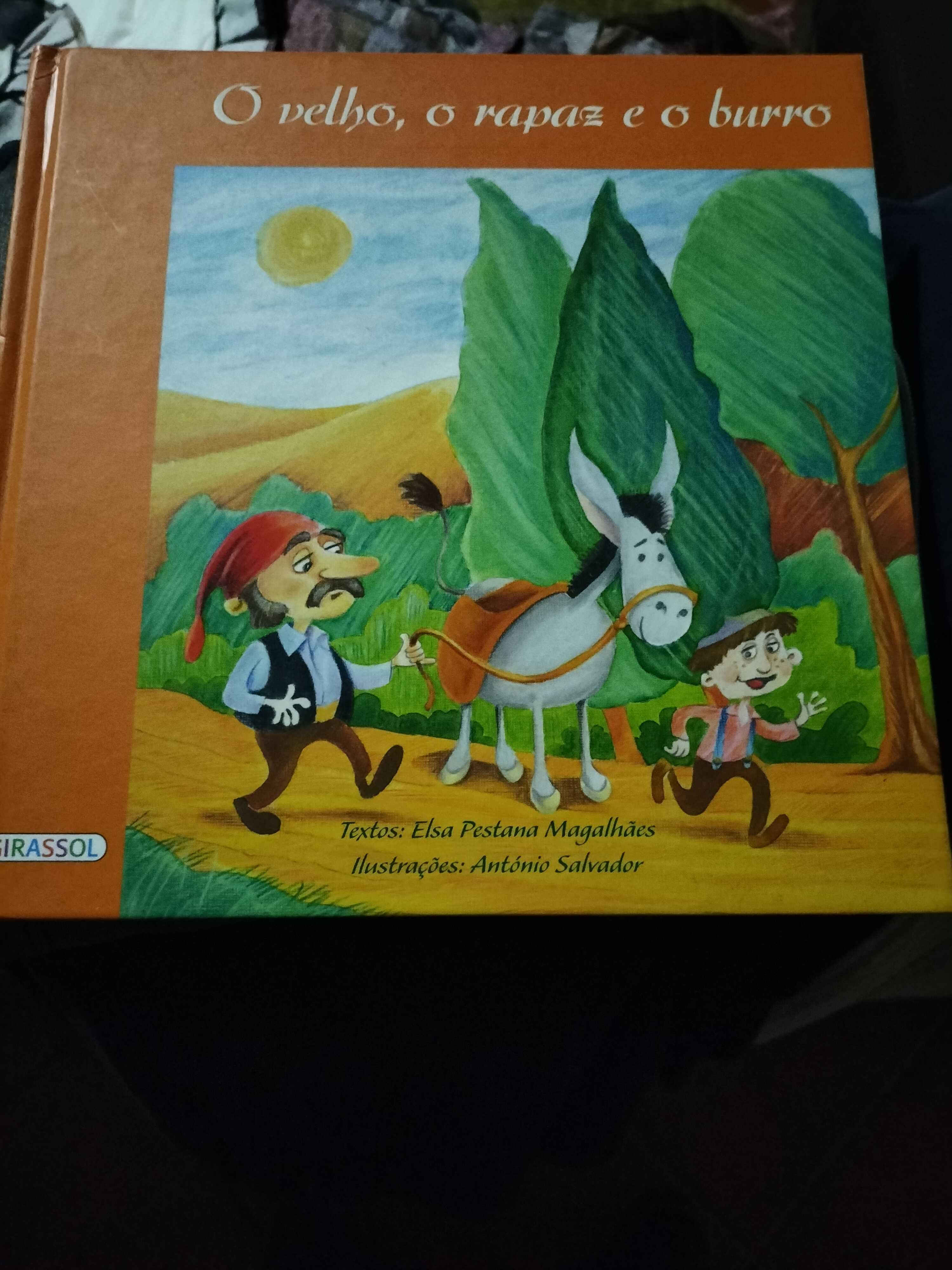 Livro infantil O velho, o rapaz e o burro em ótimo estado.