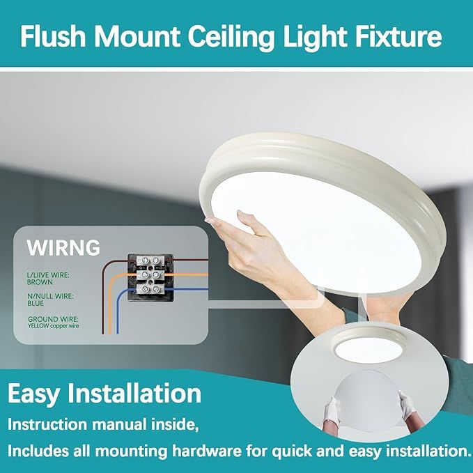 HvKvHvY Okrągła lampa sufitowa LED 24W 30 cm 24W 3 barwy