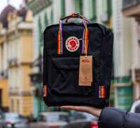 Школьный рюкзак сумка fjallraven kanken 16 с радужными ручками Канкен