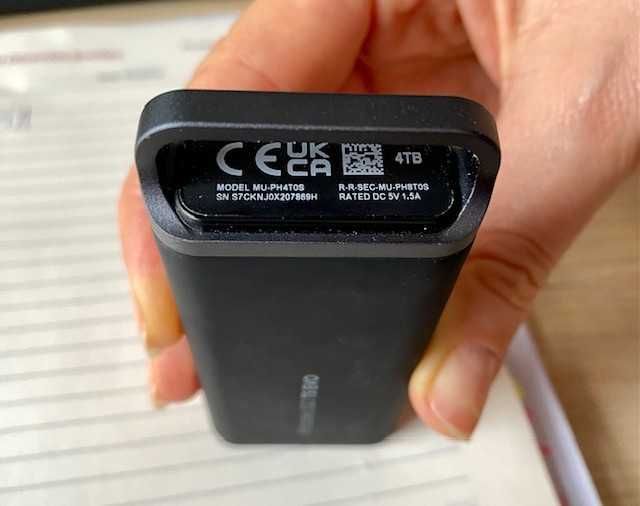 Dysk zewnętrzny Samsung T5 EVO 4TB USB Czarny - używany