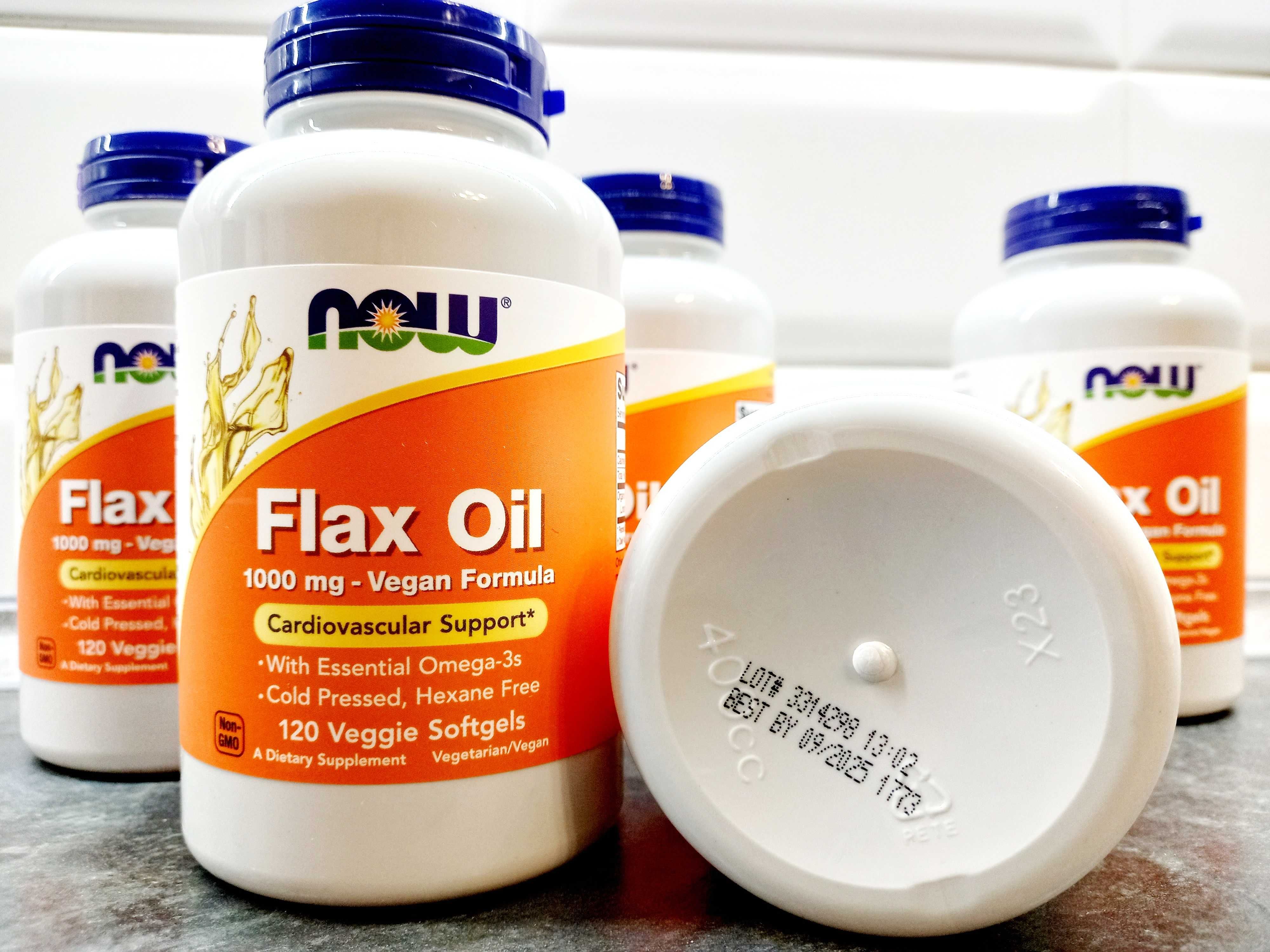 Now Foods, Flax Oil 1000 мг (120 капс.), льняное масло, лляна олія