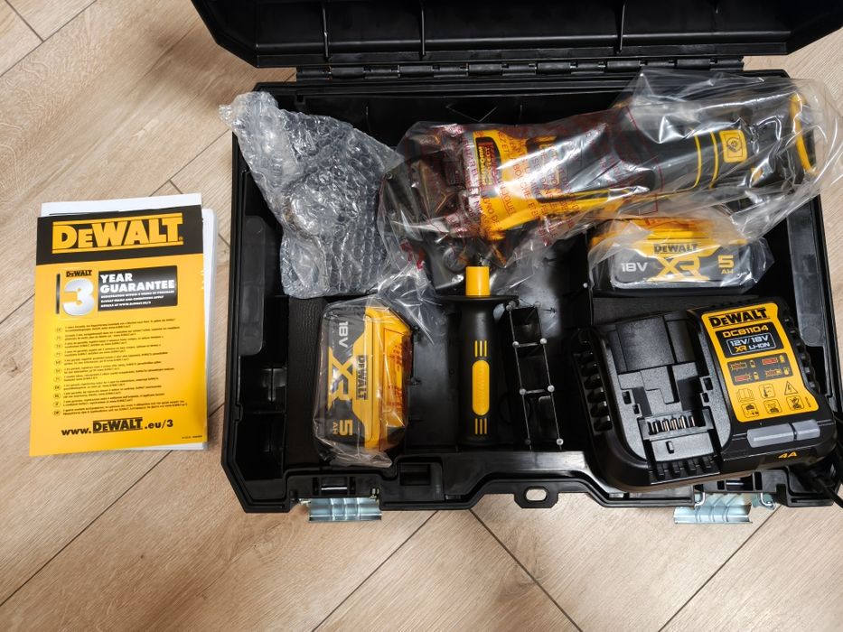 DeWalt DCG405P2 Szlifierka kątowa 125mm 18V 2x 5Ah NOWA walizka ładow.