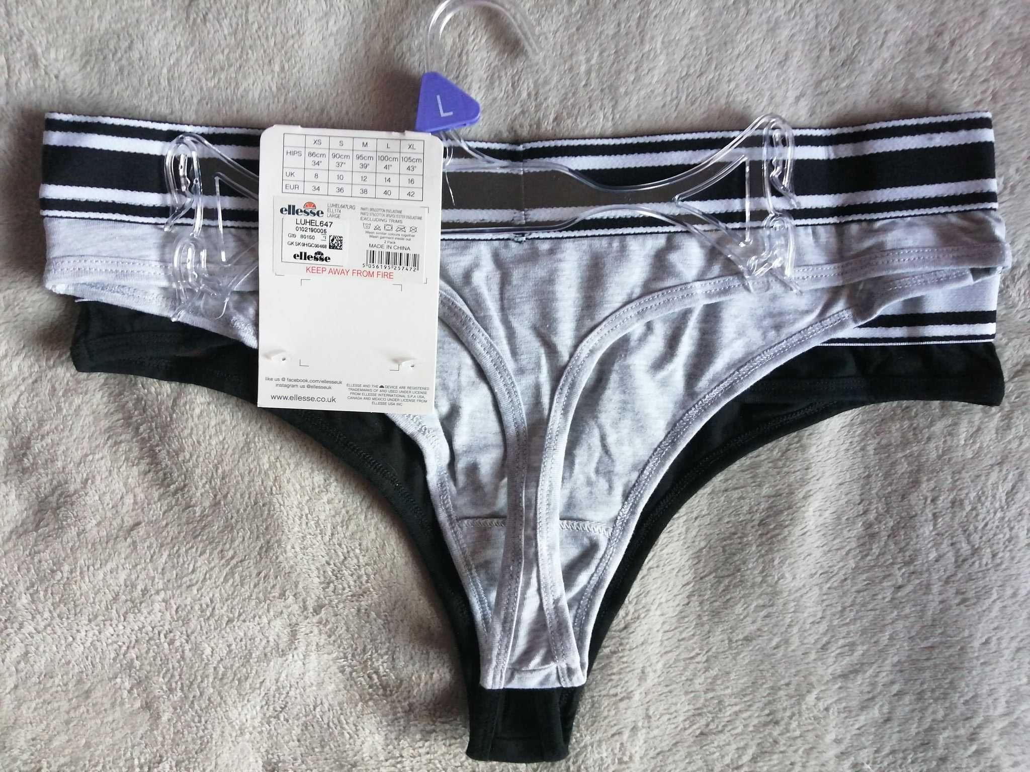 ELLESSE 2 x Thong Nowe Stringi Majtki Damskie E 40 Oryginalne 100%