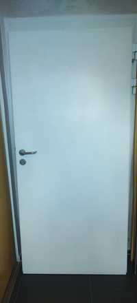 Drzwi 90 cm porta białe ciężkie lewe