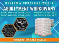 Węgiel workowany | Sprzedaż Hurt | Ekogroszek, Orzech | 23-28 MJ/kg
