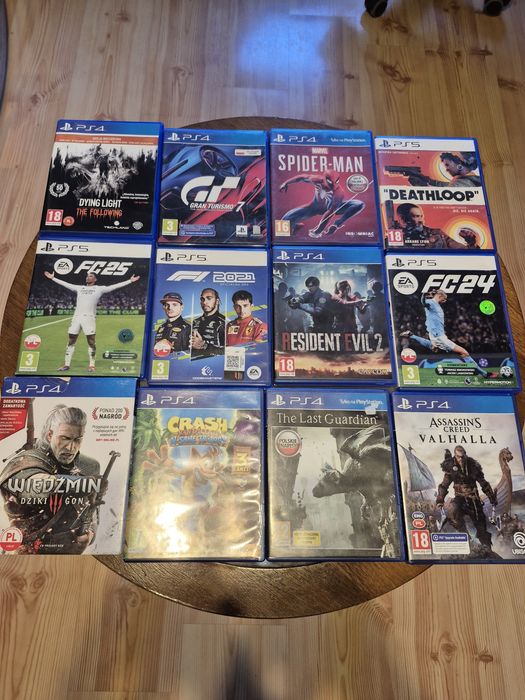 Gry na PlayStation 5 Ps4 Ps5. Fifa 25,Wiedzmin 3,Spiderman,Crash Bandi
