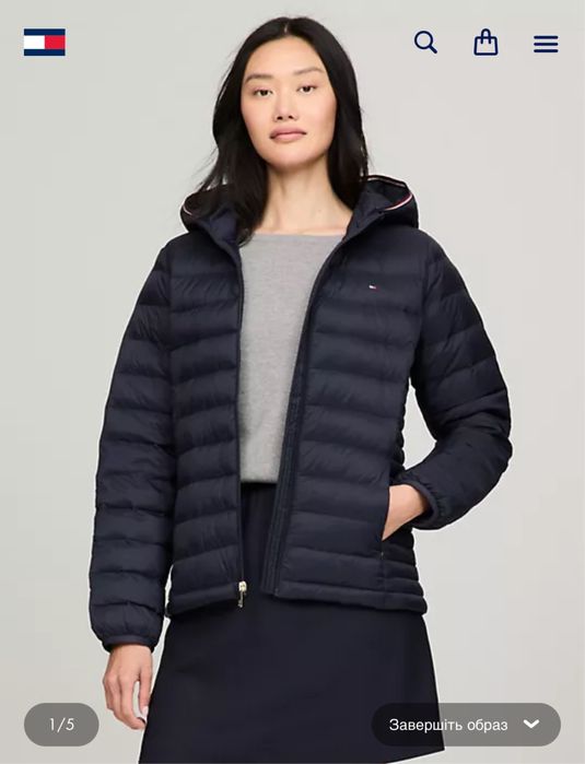 Куртка жіноча зимова Tommy Hilfiger синя, xxl , оригінал