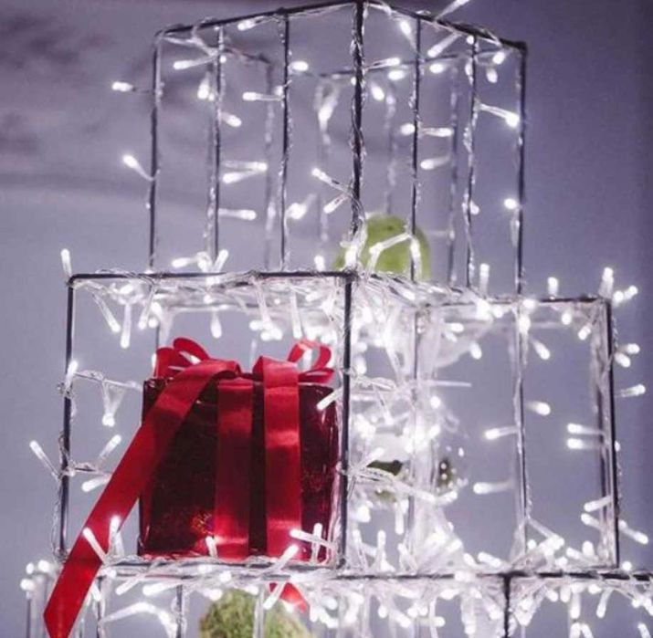 Вулична гірлянда 50 метрів флеш ефект 500led гирлянда Холодний білий