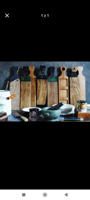 Dębowe deski do serwowania finger food