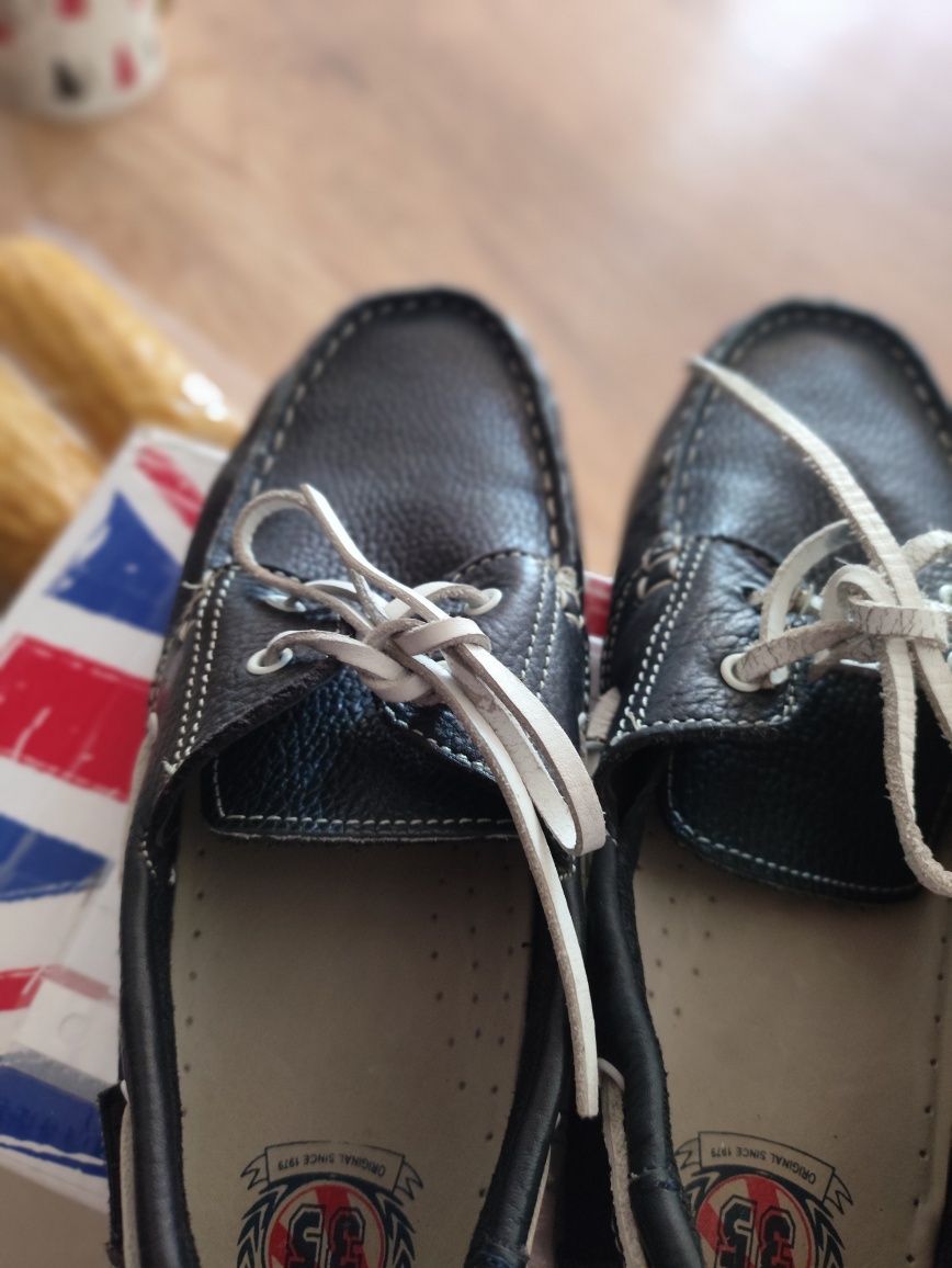 Skórzane,chłopięce buciki mokasyny Zara r. 35