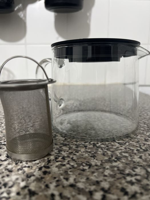 Chaleira de chá de vidro em optimo estado